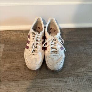 Adidas Cream and Burgundy Sneakers